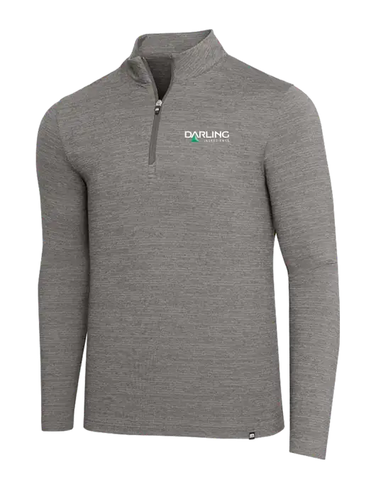 TravisMathew Medium Grey Heather Crestview 1/4 Zip w/Darling Ingredients Logo