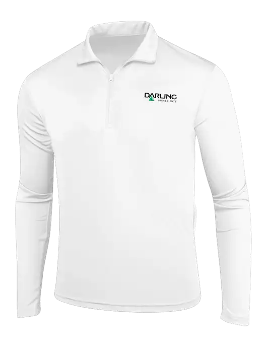 White PosiCharge Competitor 1/4 Zip Pullover w/Darling Ingredients Logo