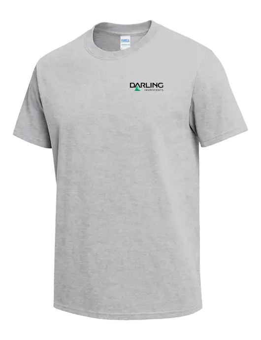 Light Grey Heather Heavyweight 6.1 oz T-Shirt w/Darling Ingredients Logo