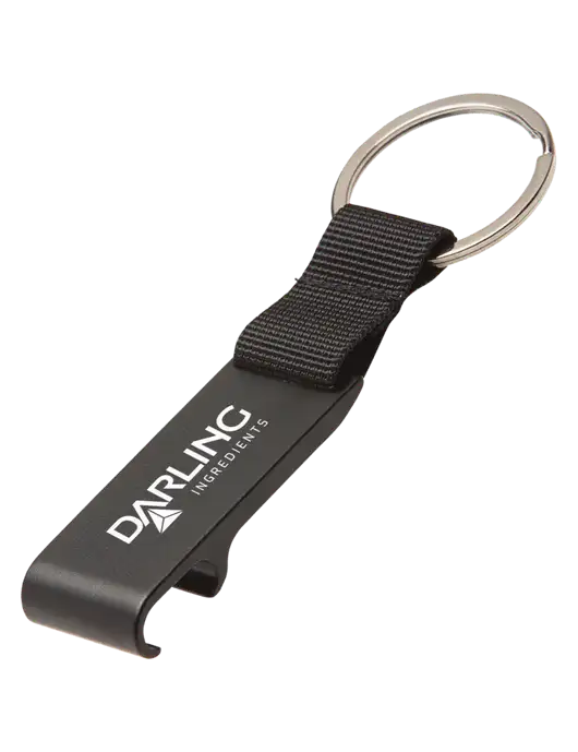 Black Bottle Opener & Key Ring w/Darling Ingredients Logo