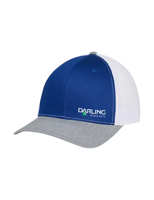 Richardson Adjustable Snapback Original 112 Trucker Cap Royal/HeatherGrey/White Mesh w/Darling Ingredients Logo
