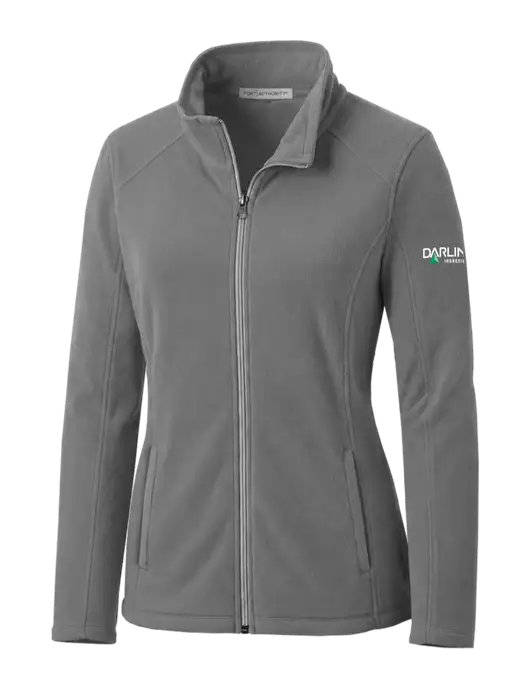 Medium Grey Womens Microfleece Jacket w/Darling Ingredients Logo