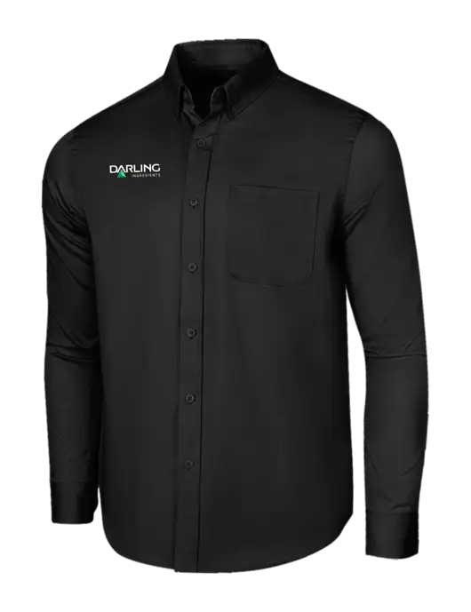 Long Sleeve Deep Black Superpro React Twill Shirt w/Darling Ingredients Logo