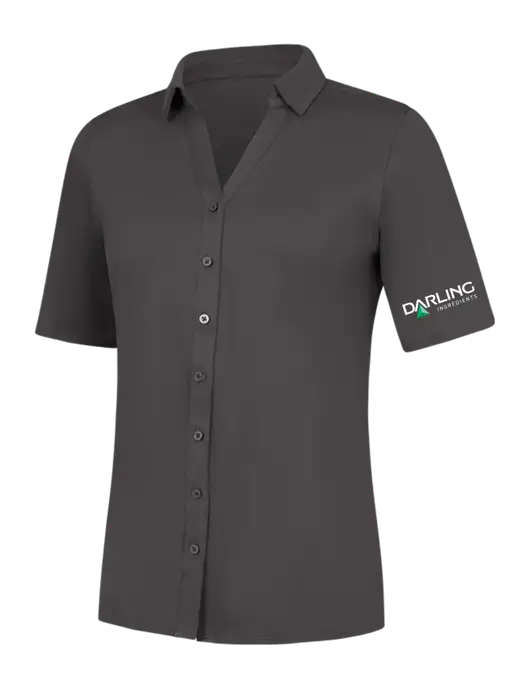 Womens Dark Grey City Stretch Top w/Darling Ingredients Logo