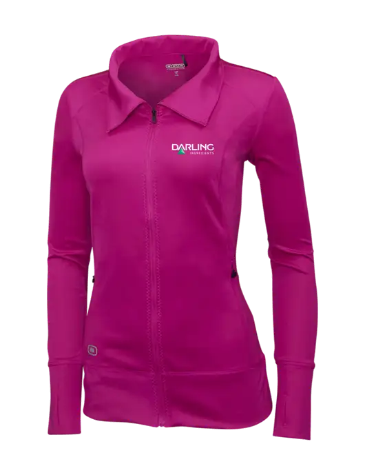 OGIO Dark Fuchsia Womens Endurance Fulcrum Full-Zip w/Darling Ingredients Logo