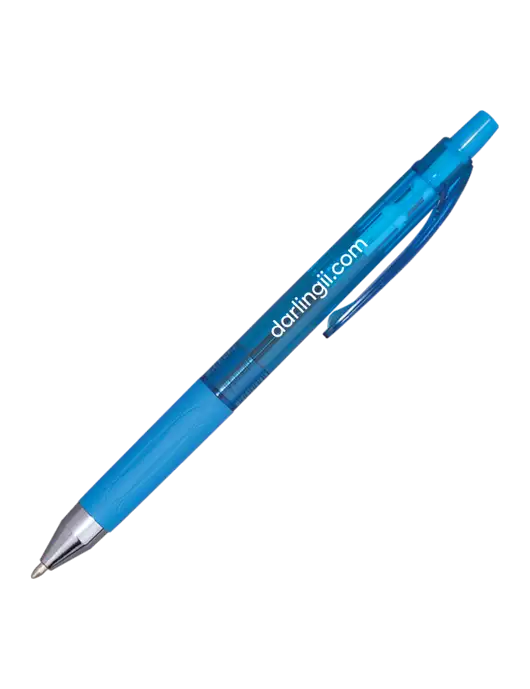 Translucent Blue Tint Pen - Blue Ink w/DI URL Logo, Darling Ingredients Logo
