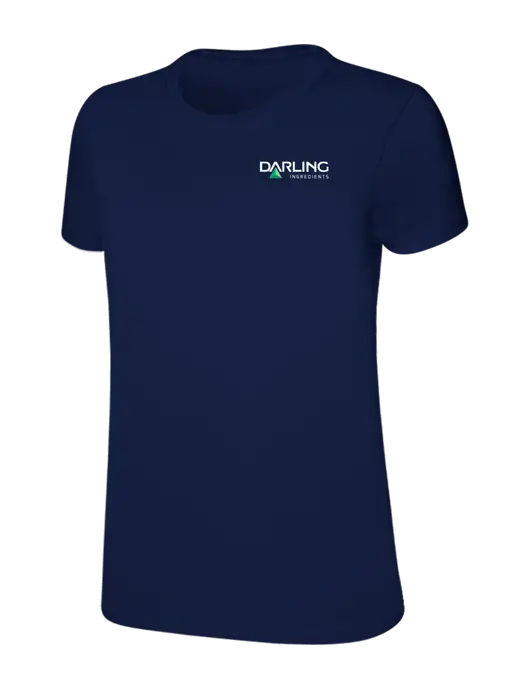 Womens Ring Spun Navy 4.5 oz T-Shirt w/Darling Ingredients Logo