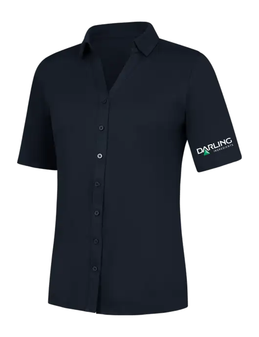 Womens Navy City Stretch Top w/Darling Ingredients Logo