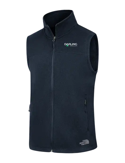 North Face Navy Heather Sweater Fleece Vest w/Darling Ingredients Logo