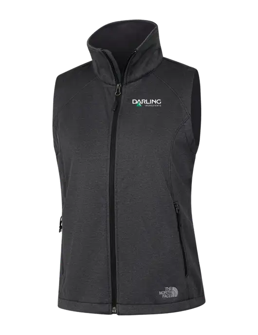 The North Face Womens Dark Grey Heather Ridgewall Soft Shell Vest  w/Darling Ingredients Logo