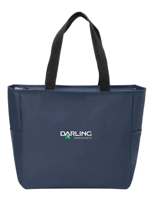 Everyday Navy Zip Tote  w/Darling Ingredients Logo