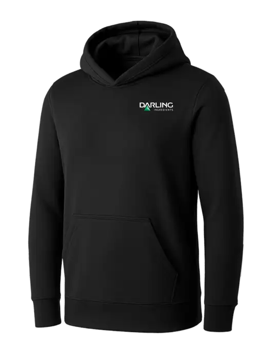 Womens Black Core Fleece Pullover Hooded Sweatshirt w/Darling Ingredients Logo