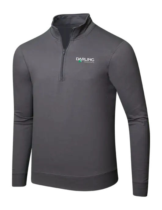 Charcoal 8.5 oz Ring Spun 1/4 Zip Pullover Sweatshirt w/Darling Ingredients Logo