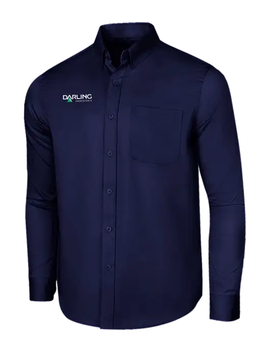 Long Sleeve Navy Superpro React Twill Shirt w/Darling Ingredients Logo