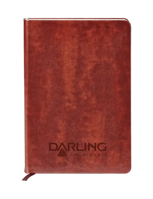 Fabrizio Brown Hard Cover 5.75 x 8.3 Journal w/Darling Ingredients Logo