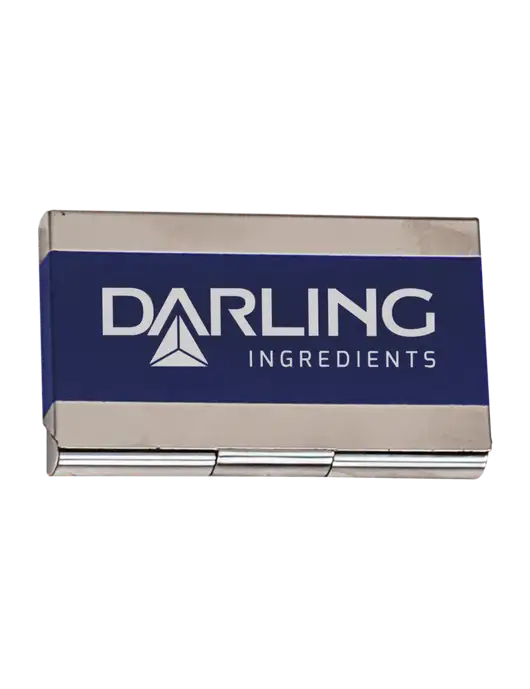 Blue 3.75 x 2.5 Business Card Holder w/Darling Ingredients Logo