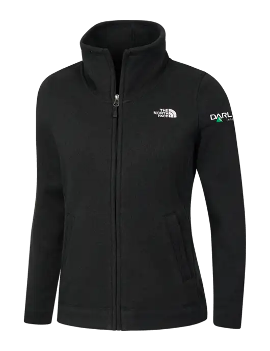 North Face Womens Black Heather Sweater Fleece Jacket w/Darling Ingredients Logo