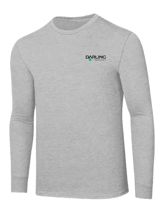 Core Blend Light Grey Heather Long Sleeve Tee w/Darling Ingredients Logo