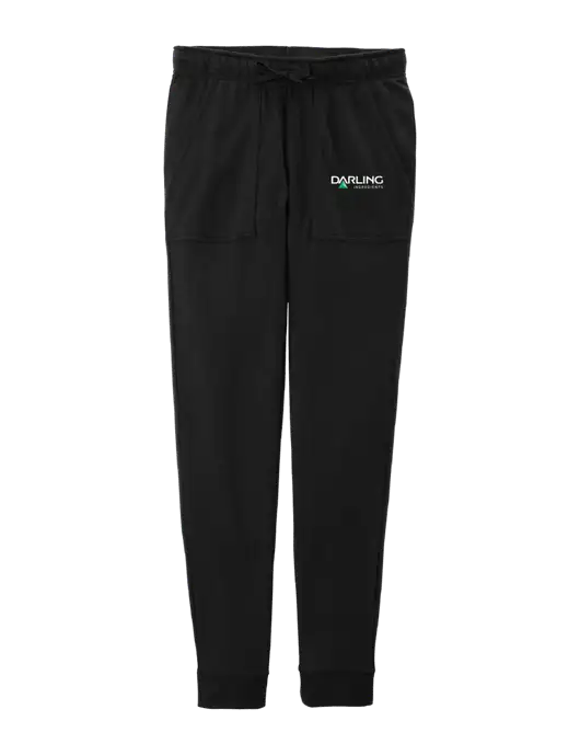 Womens Posicharge Tri-blend Wicking Black Triad Solid Fleece Jogger w/Darling Ingredients Logo