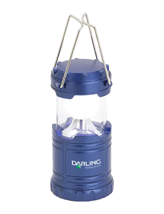 Blue Mini Retro Lantern w/Darling Ingredients Logo