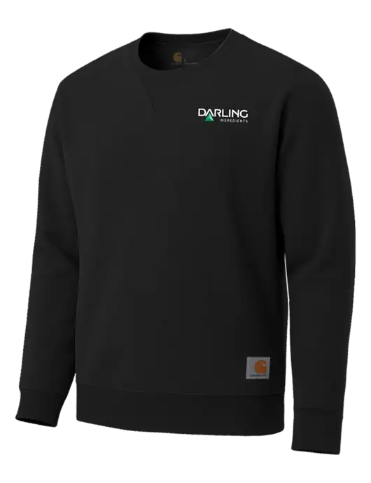 Carhartt Black Midweight Crewneck Sweatshirt w/Darling Ingredients Logo