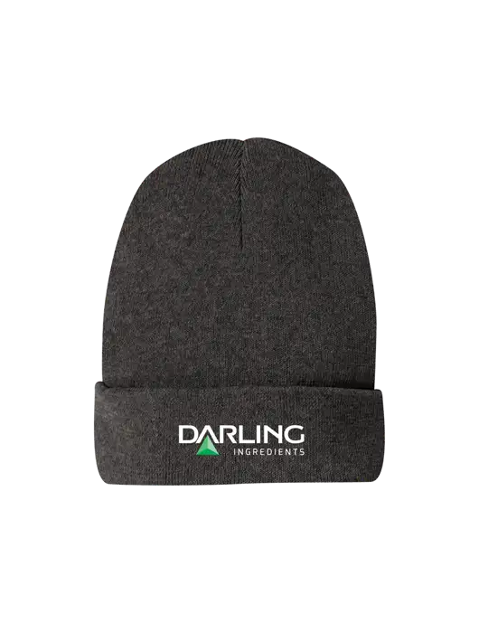 Recycled Charcoal Heather Beanie w/Darling Ingredients Logo