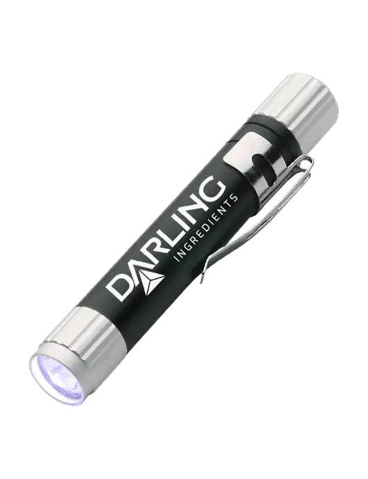 Black Aluminum LED Penlight w/Darling Ingredients Logo