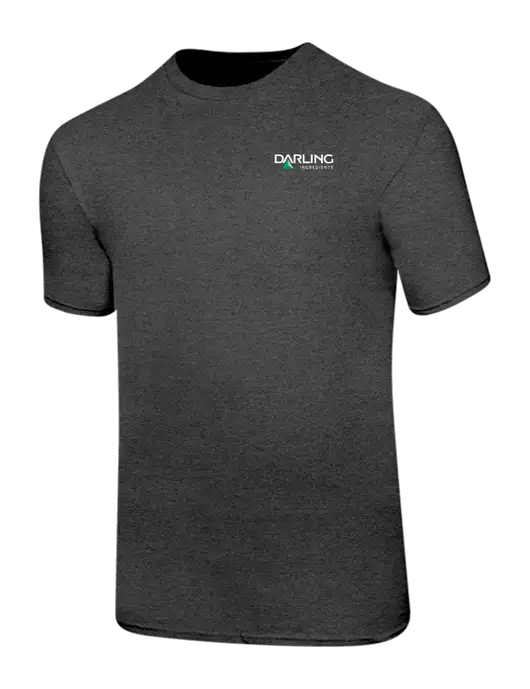Ring Spun Dark Heather Grey 4.5 oz T-Shirt w/Darling Ingredients Logo