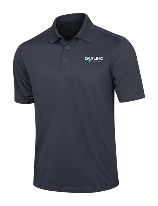 Dark Grey Diamond Textured Jacquard Polo w/Darling Ingredients Logo