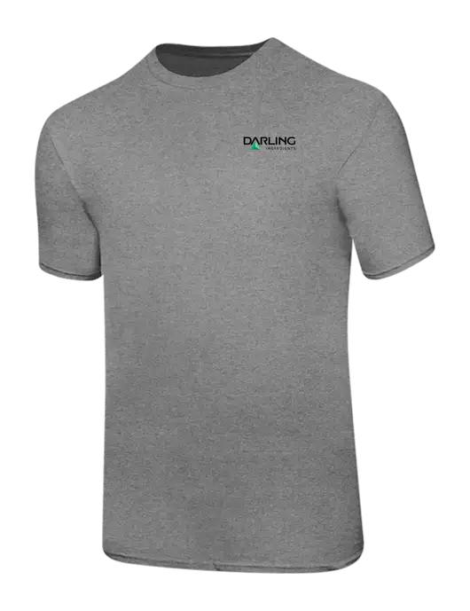 Ring Spun Light Heather Grey 4.5 oz T-Shirt w/Darling Ingredients Logo