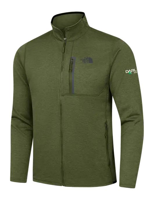 North Face Olive Heather Skyline Full-Zip Fleece Jacket w/Darling Ingredients Logo