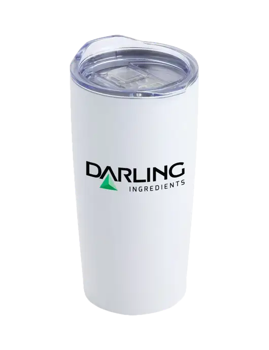 Society White 20 oz Insulated Tumbler w/Darling Ingredients Logo