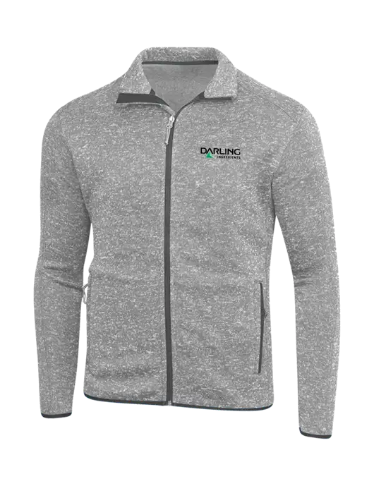 Grey Heather Sweater Fleece Jacket w/Darling Ingredients Logo