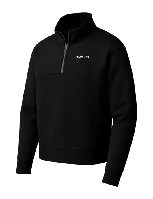 Mercer+Mettle Black Linear Texture Quarter Zip w/Darling Ingredients Logo
