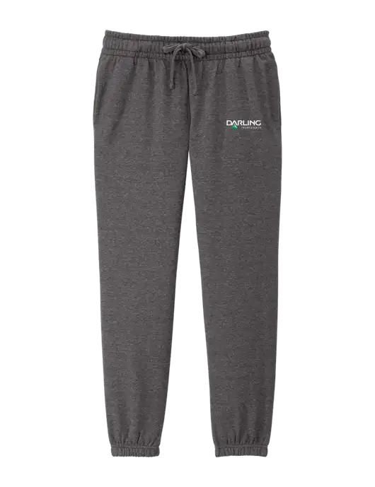 District Womens Heathered Charcoal Fleece Sweatpants w/Darling Ingredients Logo