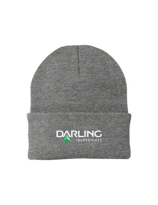 Medium Grey Heather Knit Cap w/Darling Ingredients Logo