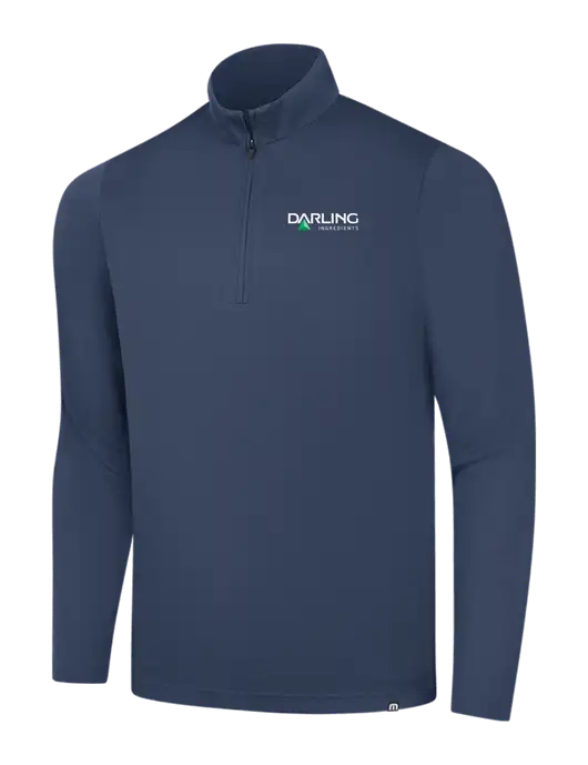 TravisMathew Navy Coveside ¼-Zip w/Darling Ingredients Logo