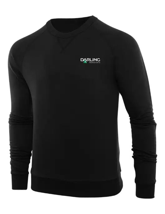 Allmade Deep Black Organic French Terry Crewneck Sweatshirt w/Darling Ingredients Logo