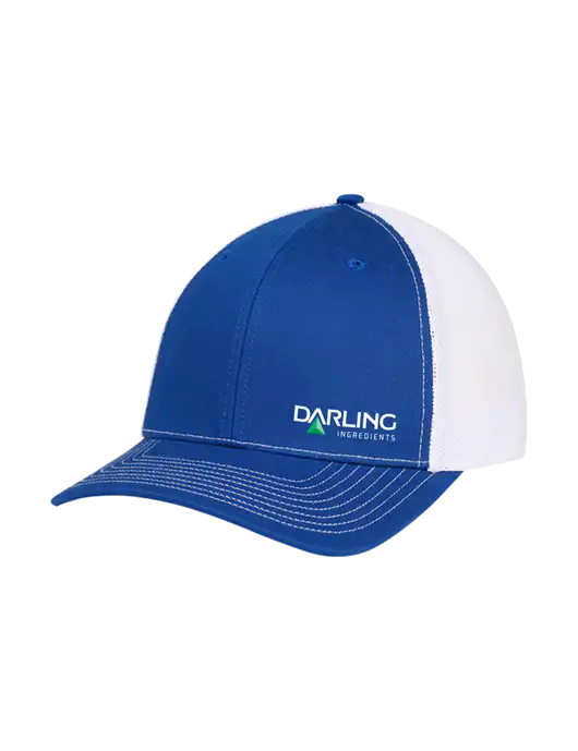 Richardson Adjustable Snapback Original 112 Trucker Cap Royal w/White Mesh w/Darling Ingredients Logo