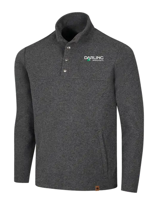 Russell Outdoors Dark Grey Heather Basin Snap Pullover w/Darling Ingredients Logo