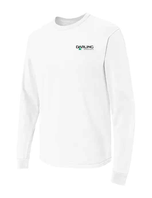 Comfort Colors Garment-Dyed White Heavyweight Long Sleeve T-Shirt w/Darling Ingredients Logo