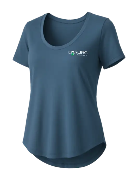 Mercer+Mettle Womens Light Navy Blue Stretch Jersey Relaxed Scoop w/Darling Ingredients Logo