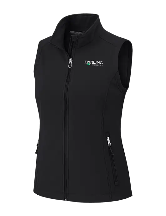 Black Womens Core Soft Shell Vest w/Darling Ingredients Logo