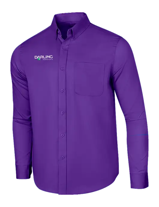 Long Sleeve Purple Superpro React Twill Shirt w/Darling Ingredients Logo