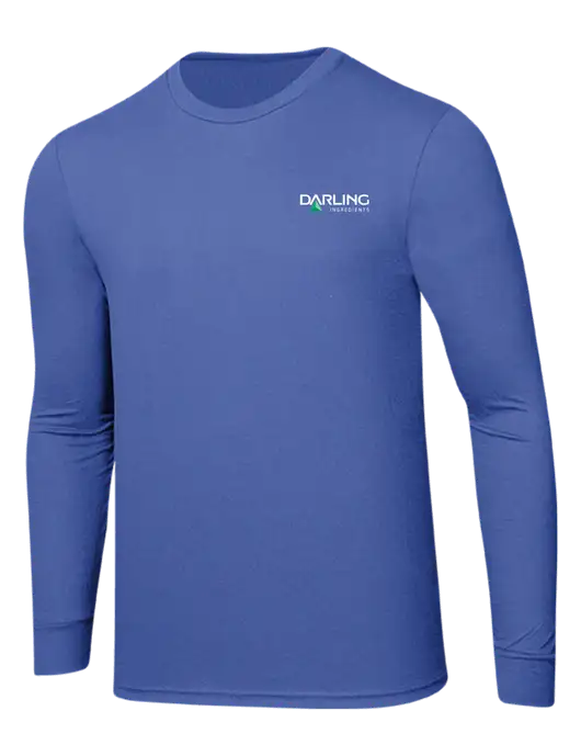 Simply Soft Long Sleeve Royal Frost 4.5 oz, Poly/Combed Ring Spun Cotton T-Shirt w/Darling Ingredients Logo
