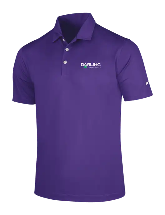 NIKE Purple Dri-Fit Vertical Mesh Polo w/Darling Ingredients Logo