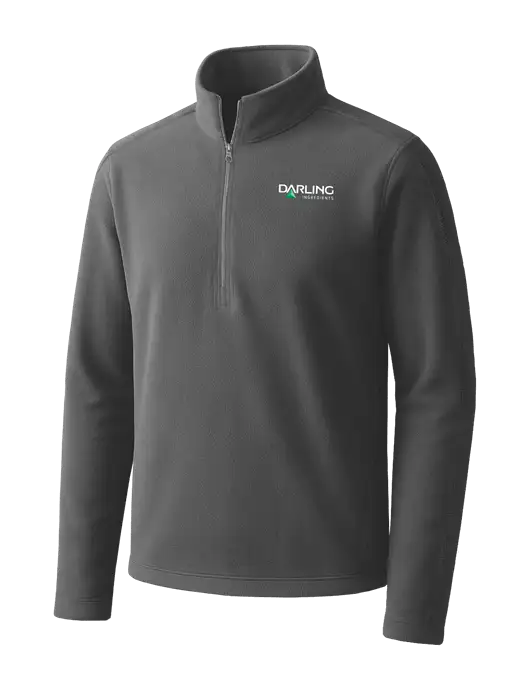 Medium Grey Microfleece 1/2 Zip Pullover w/Darling Ingredients Logo