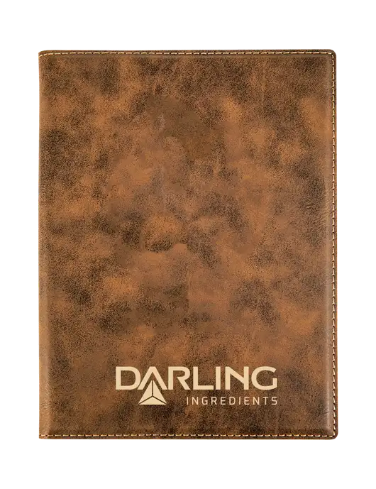 Rustic Leatherette 7 x 9 Portfolio with Notepad w/Darling Ingredients Logo