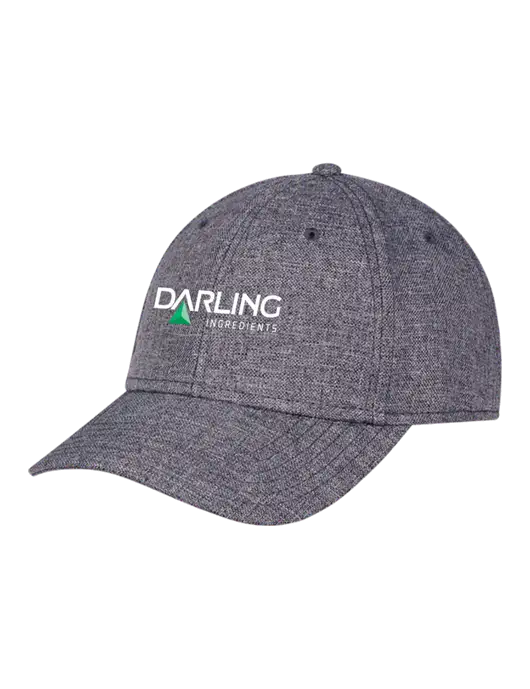 Heather Charcoal Structured Linen Look Cap Hook & Loop w/Darling Ingredients Logo