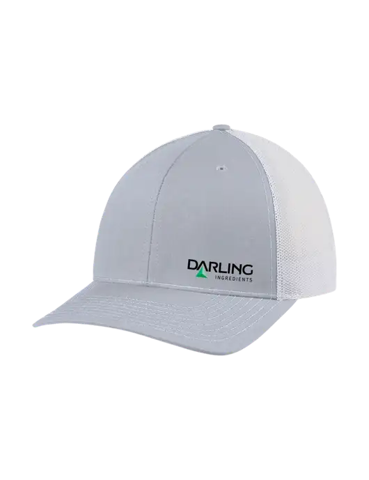 Richardson Adjustable Snapback Original 112 Trucker Cap Light Heather Grey w/White Mesh w/Darling Ingredients Logo
